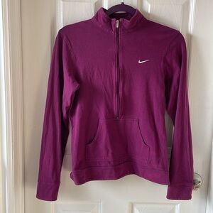 Nike Running half quarter Zip Long Sleeve Small Maroon top shirt